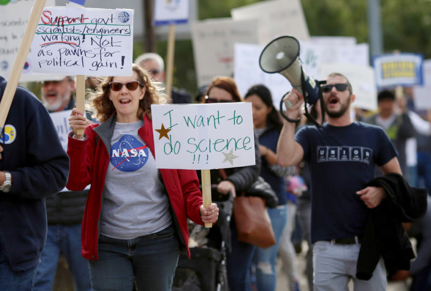 Scientists and others protest over government shutdown