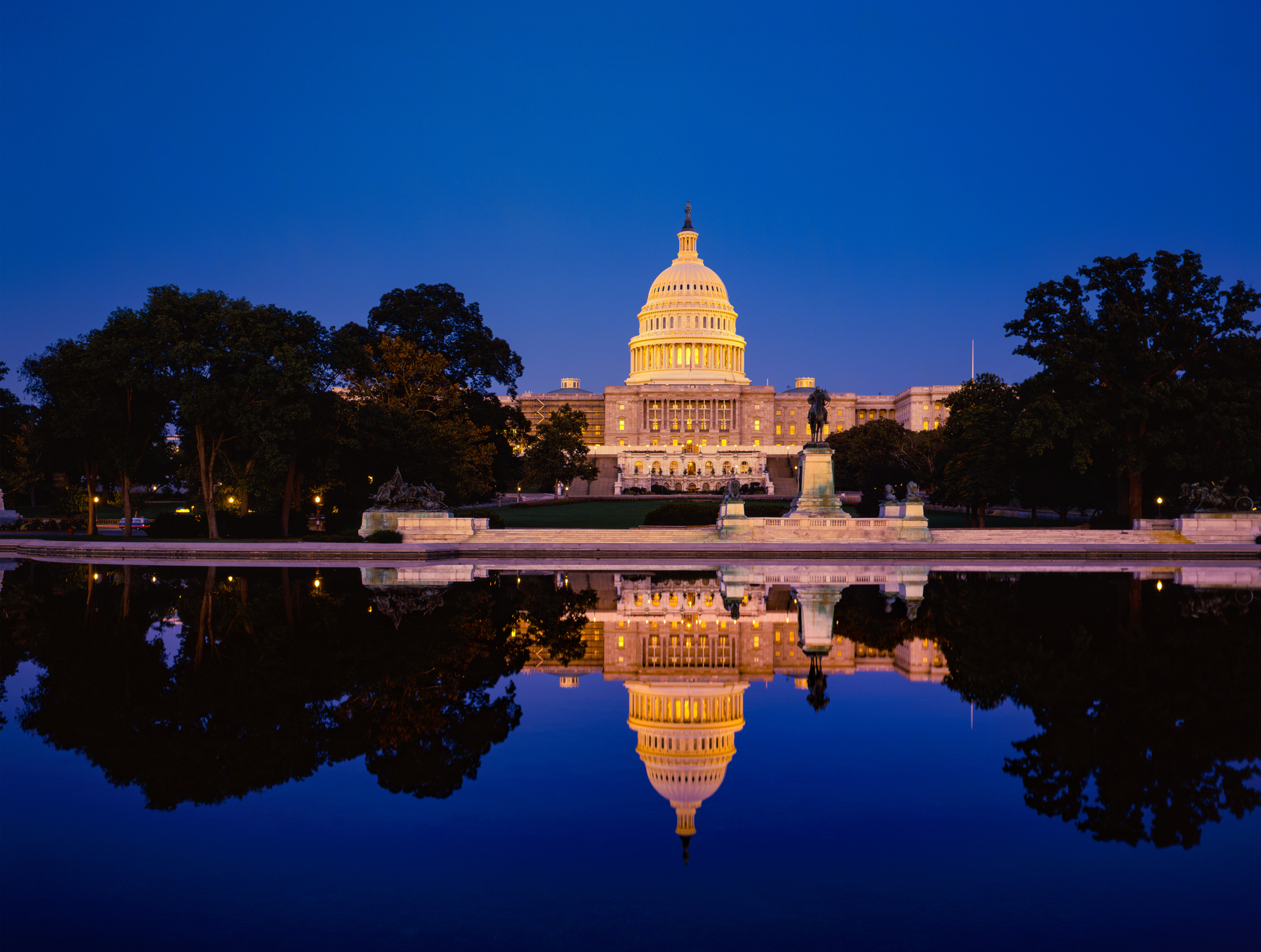 Capitol building with reflections Washingtom DC, USA