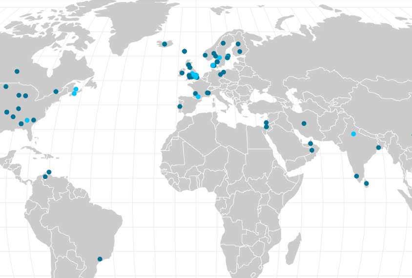 Global autism prevalence map