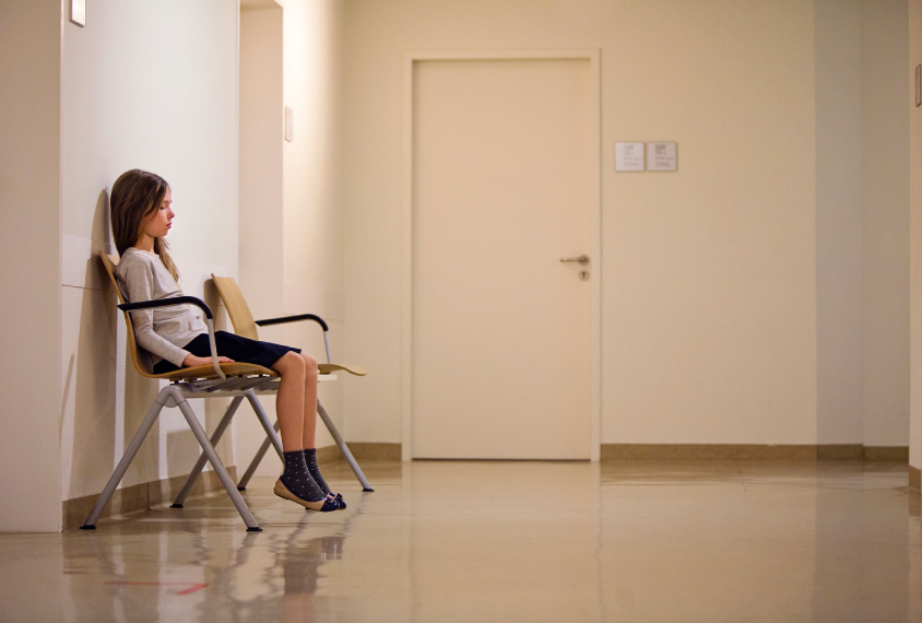 girl in medical setting