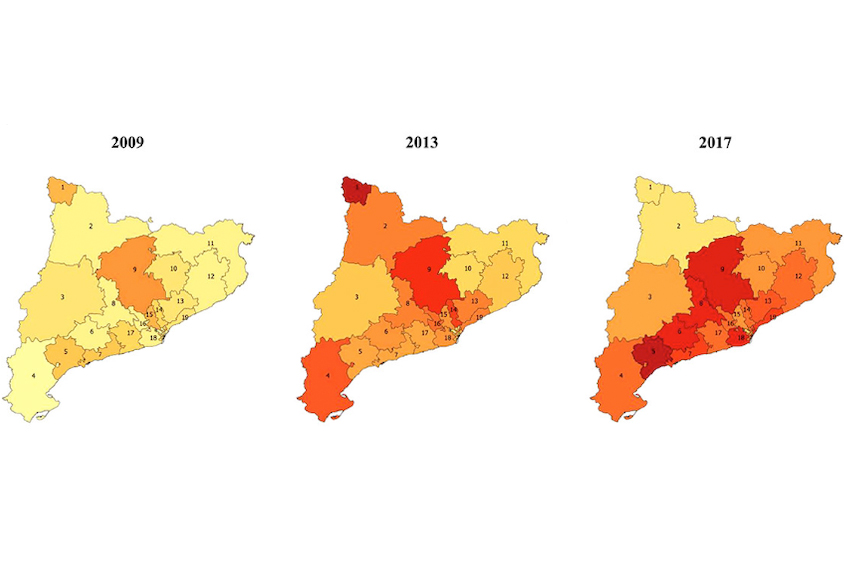 map shows autism prevalence over time