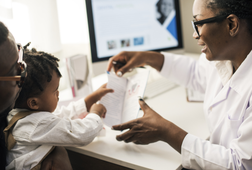 Young patient getting diagnosis from doctor.