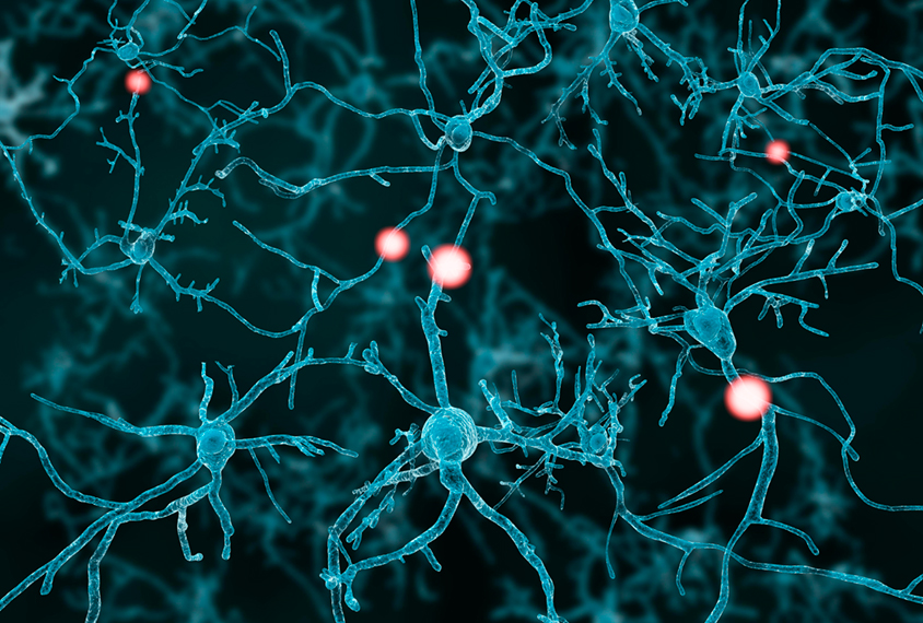 Illustration of firing neurons.