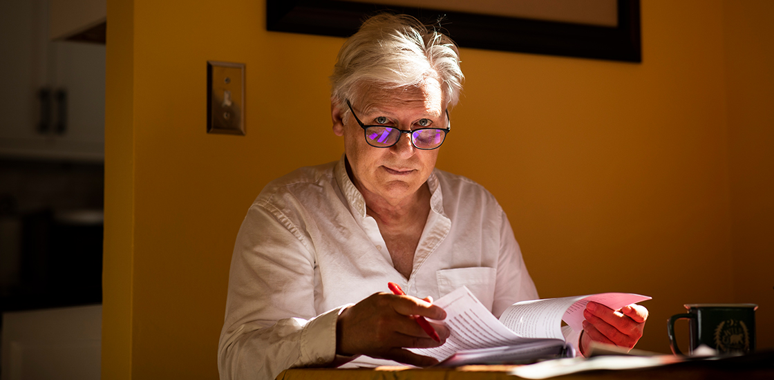 Portrait of Dr. Eric Fombonne at home.