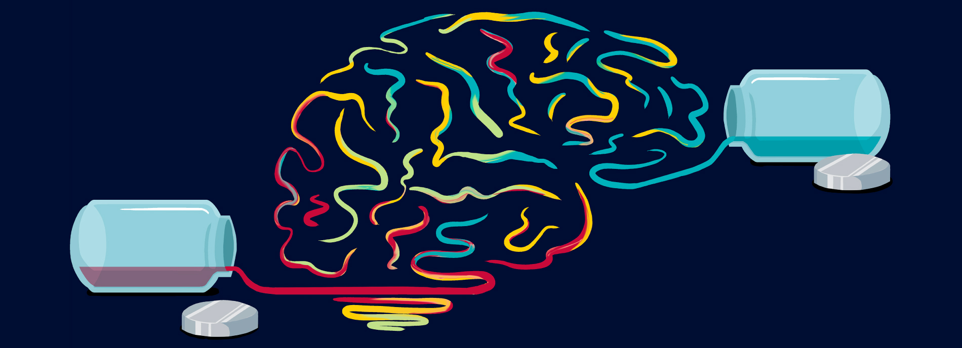 Brain made up of two different medicines