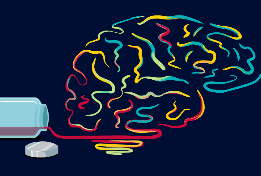 Brain made up of two different medicines