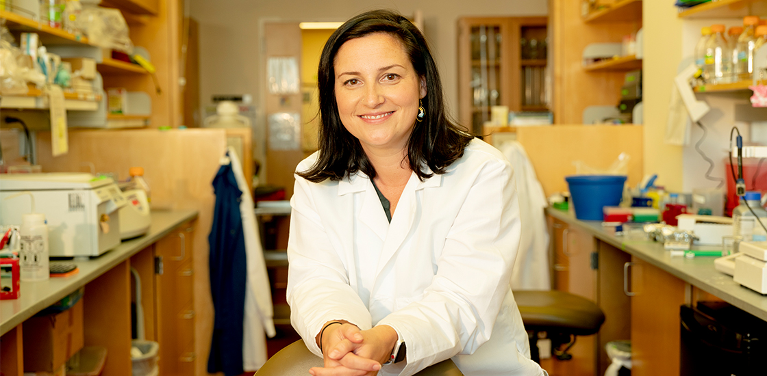 Helen Willsey in her lab at the University of California, San Francisco.