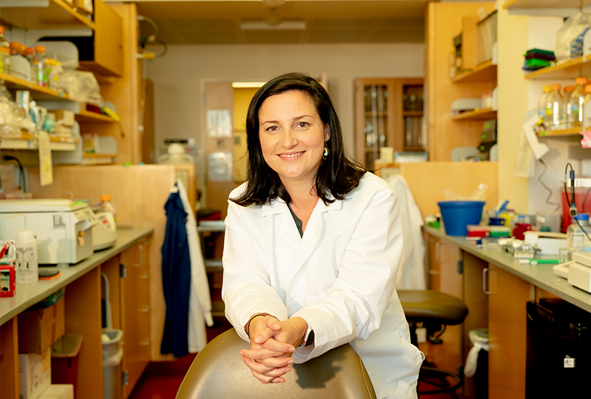 Helen Willsey in her lab at the University of California, San Francisco.