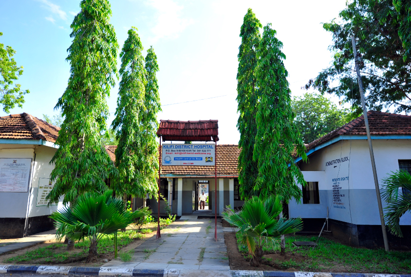 Exterior view of Kilifi County Hospital.