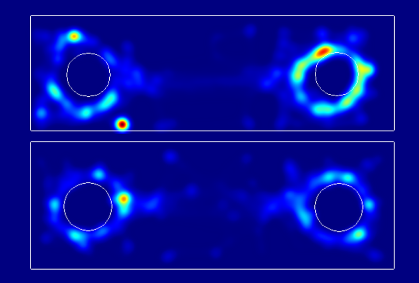 Research heatmap showing mice associating more with familiar mice than unfamiliar ones.