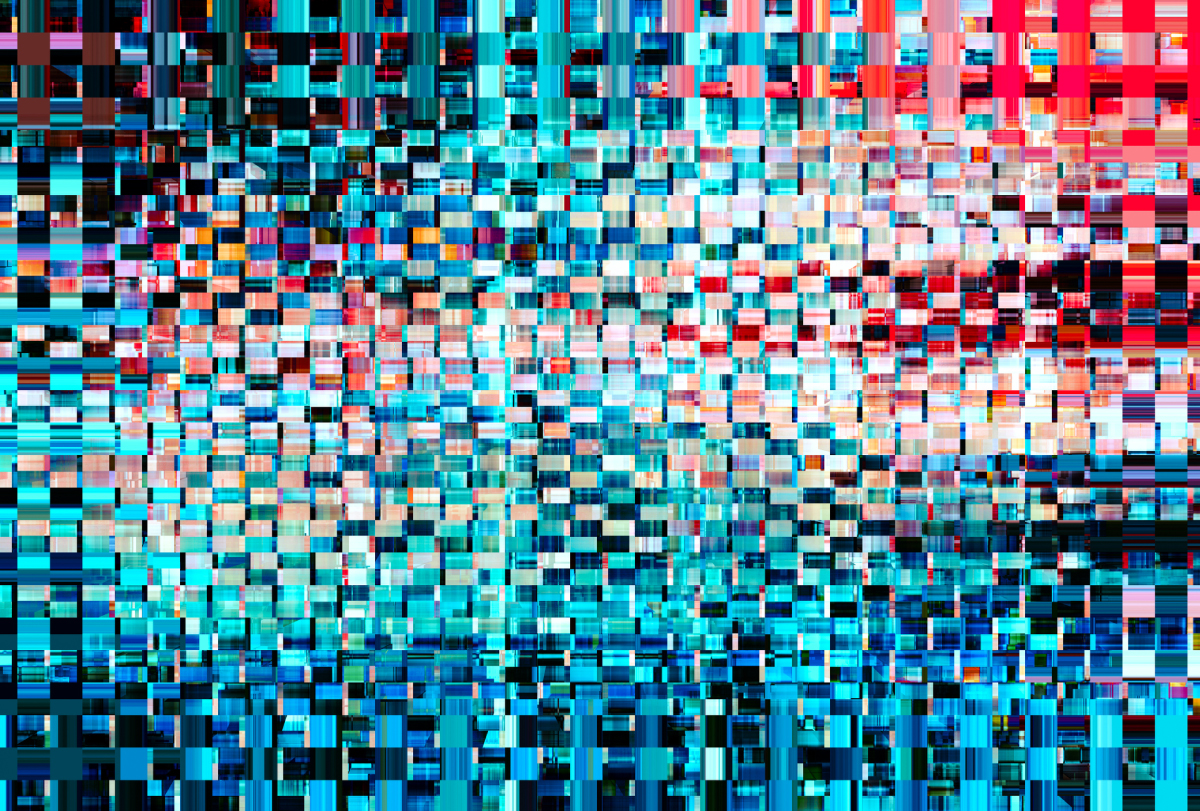 A digitally created abstract mosaic.