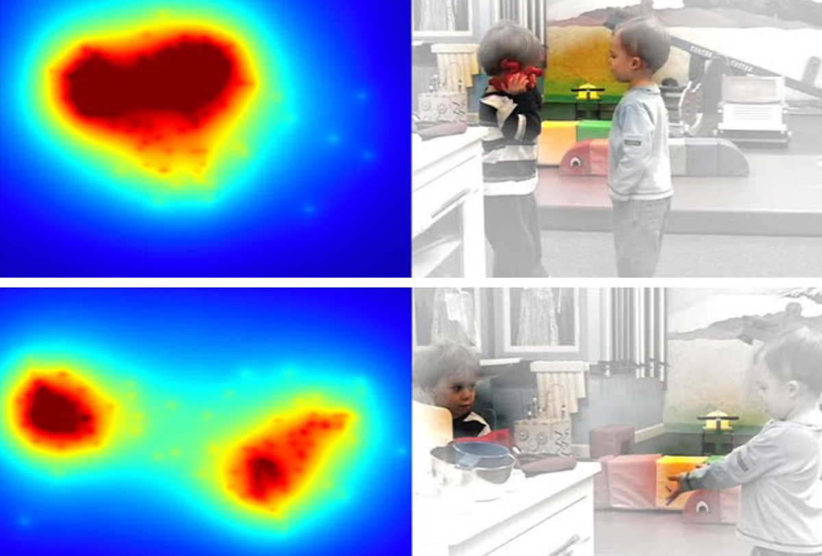 Research images from an eye-tracking study.