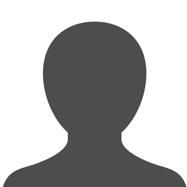 Silhouette of a human head and shoulders.