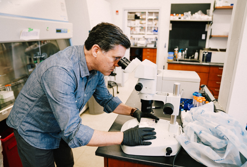 Dr. Boland in his lab at Columbia University.