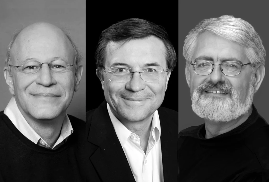 Headshots of Larry Abbott, Terry Senjowski and Haim Sompolinsky.
