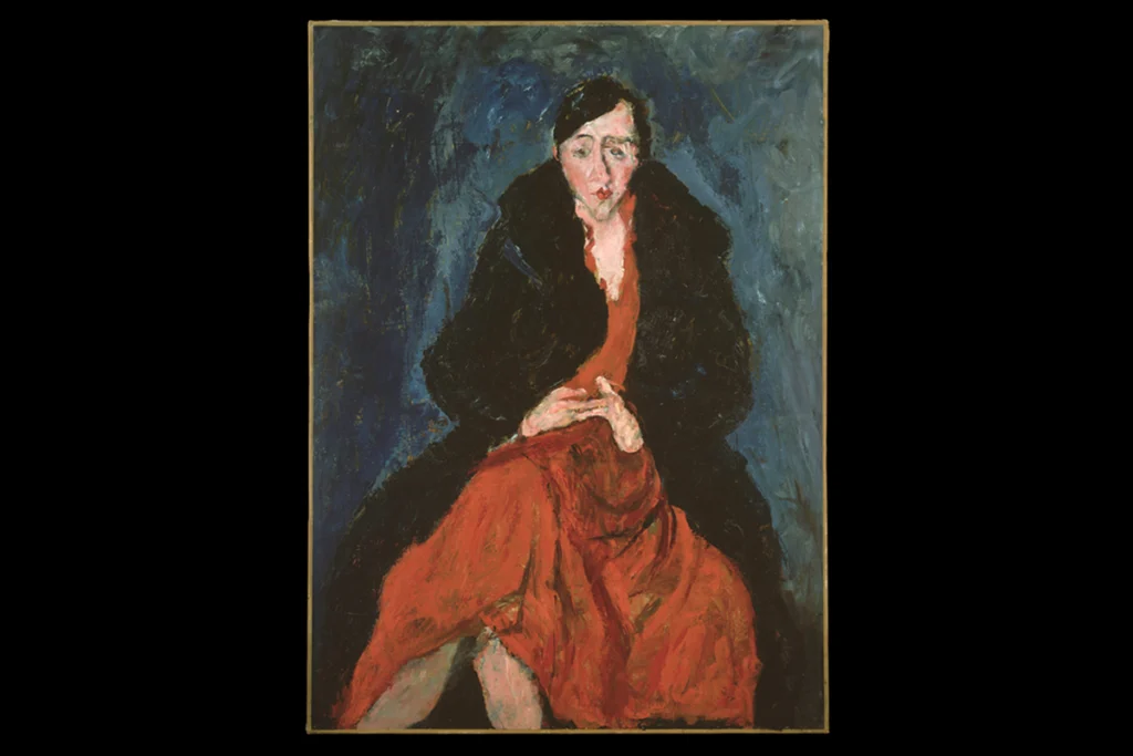Portrait of the interior designer Madeleine Castaing by the French painter Chaïm Soutine.