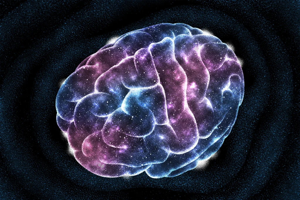 Illustration of a sparkly brain.