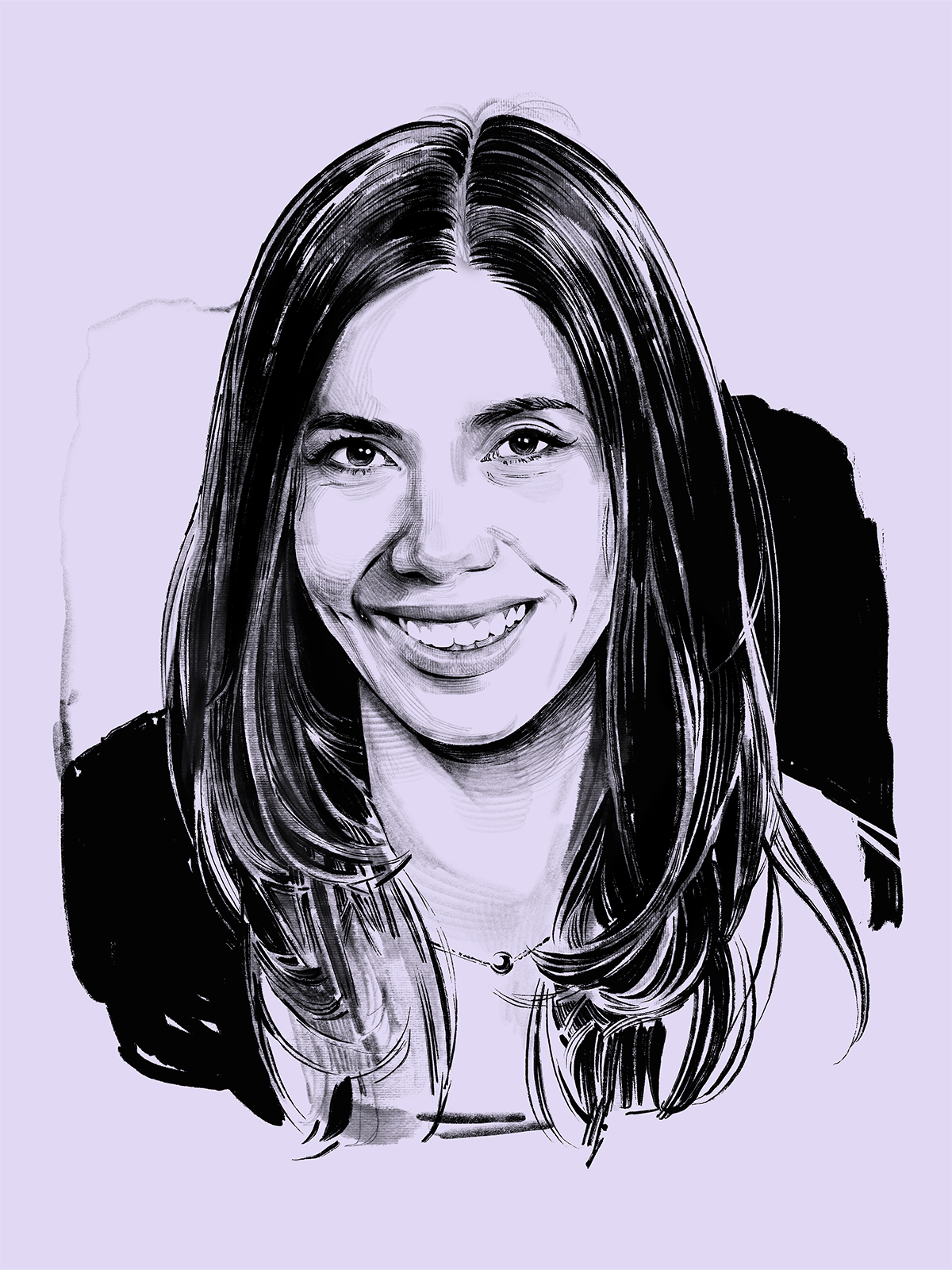 Illustrated portrait of Fernanda Juarez Anaya.
