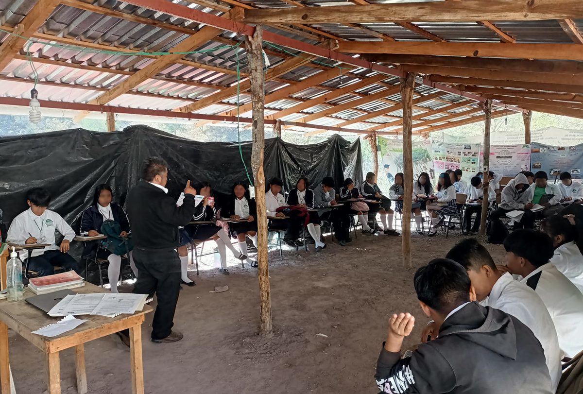 Students in a rural Mexican community.