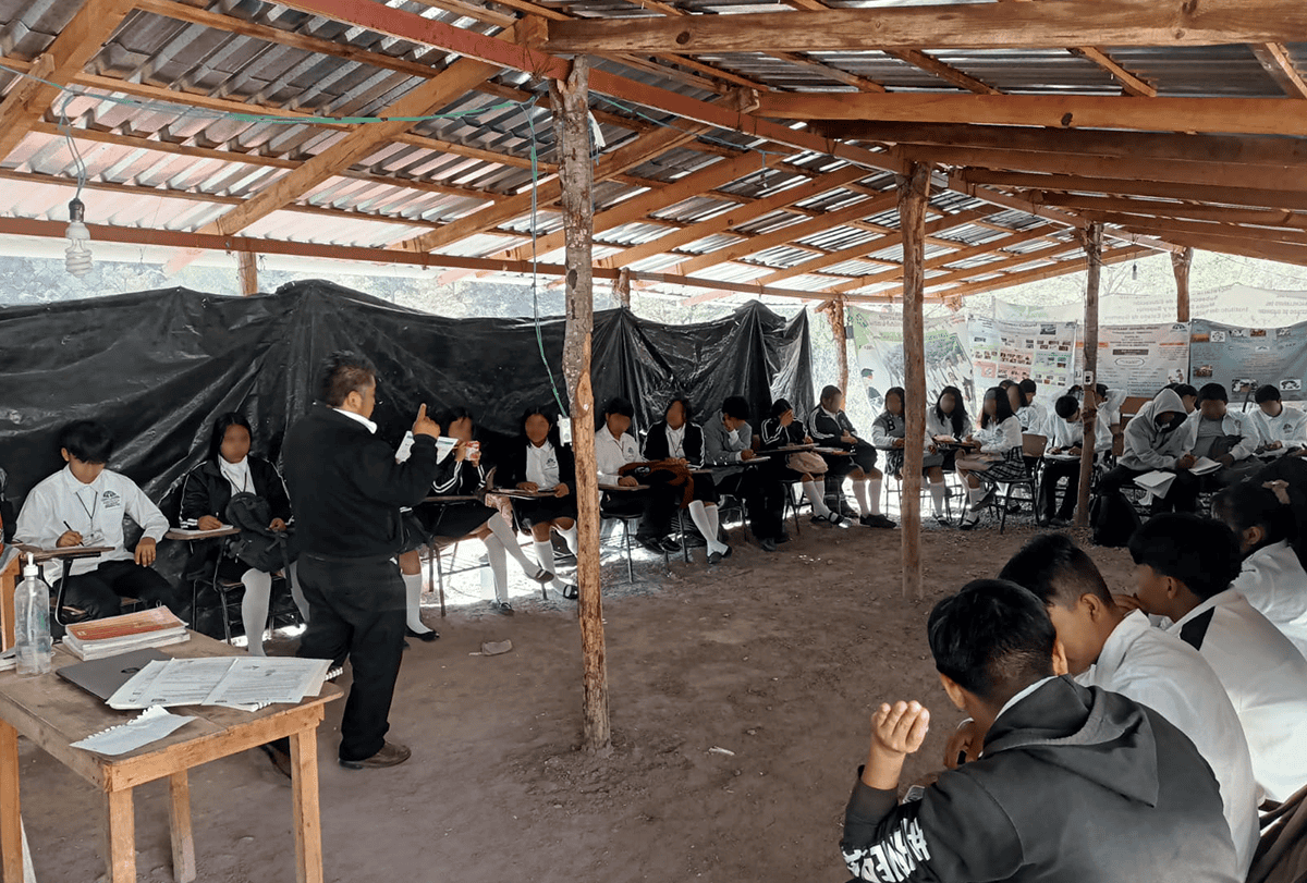 Students in a rural Mexican community.