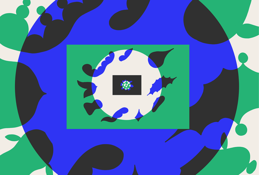 Abstract illustration of a synaptic vesicle.