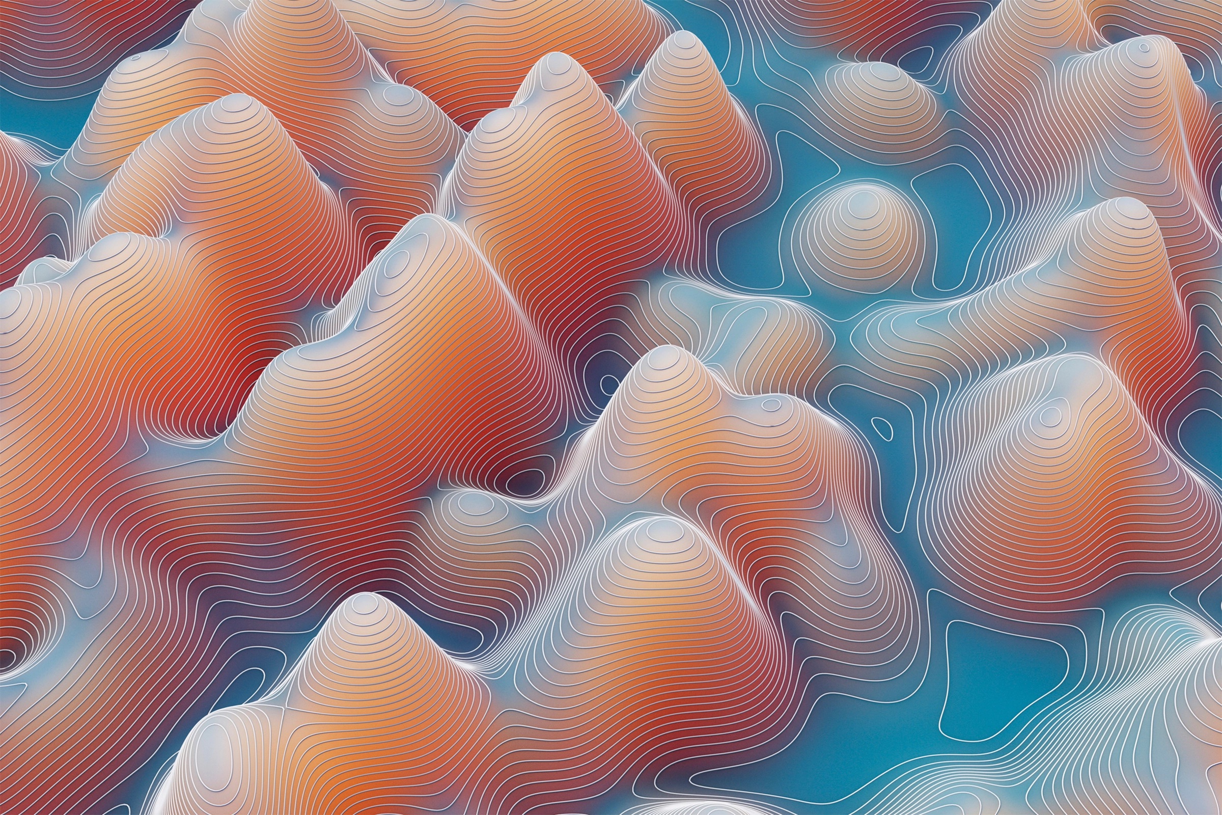 Graphic resembling a topographical map.