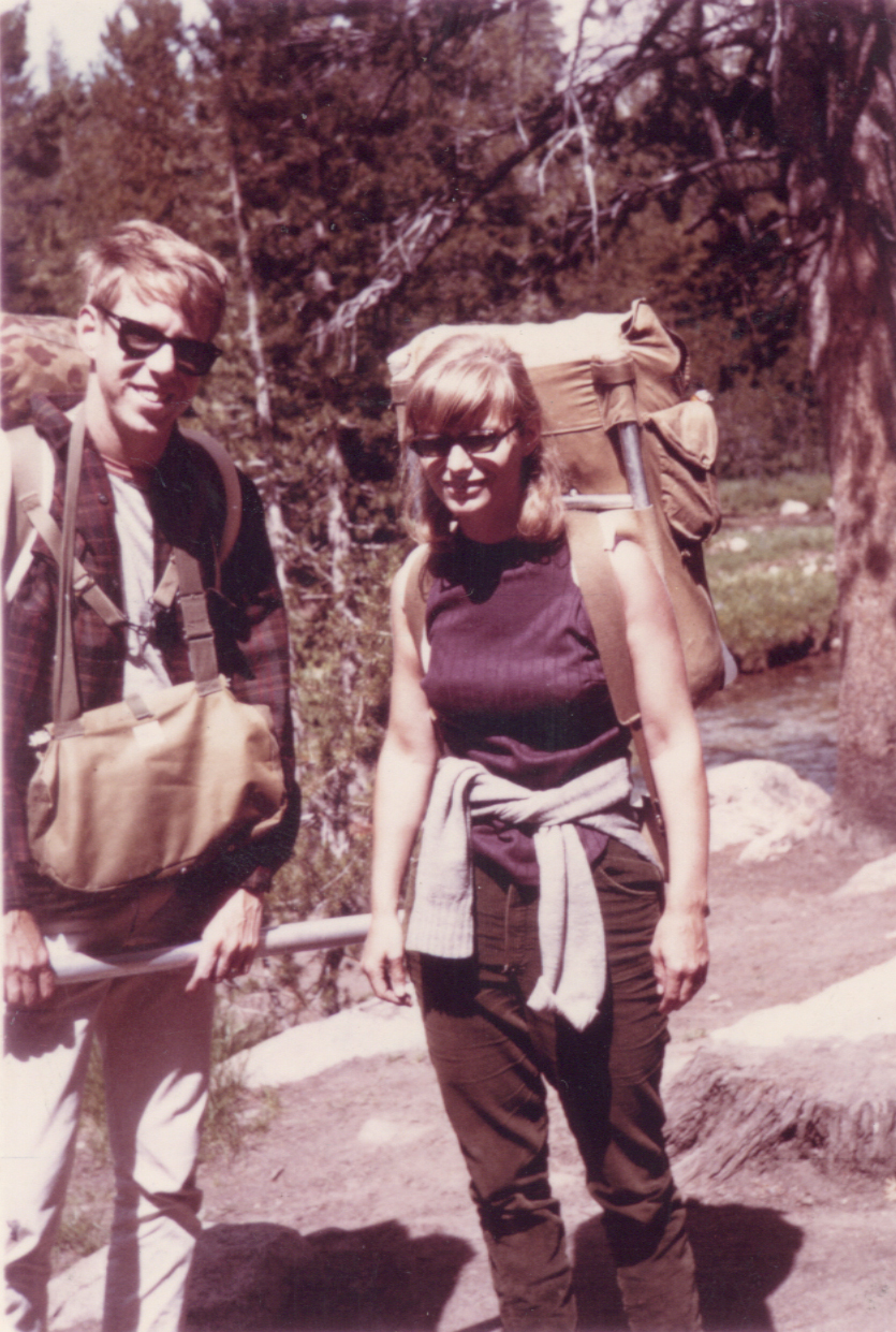 Howard Fields with his wife, Carol, on a hike.