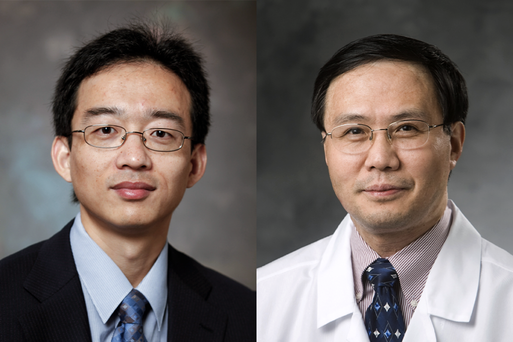 Headshots of Yale researchers Yong-Hui Jiang and Jiangbing Zhou.