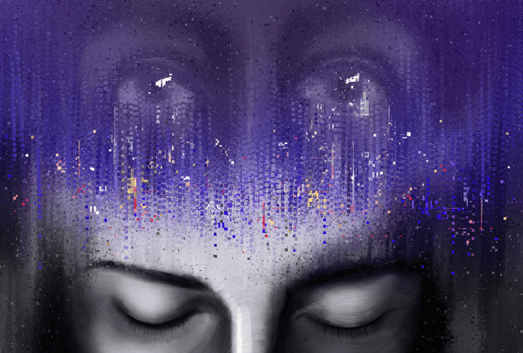Illustration of lucid dreaming.