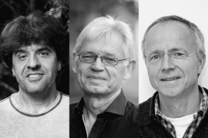 Headshots of Karl Deisseroth, Peter Hegemann and Georg Nagel.