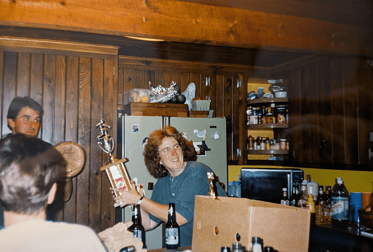 Barbara Finlay at a party.